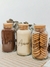 Kit Cantinho do Café - Café, Açúcar e Biscoitos | 3 potes de Vidro 810ml com Tampa Rolha + Adesivos - comprar online