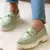Sapato Mocassim Verniz Verde Menta Feminino Sola Tratorada Lançamento na internet
