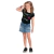 Blusa cropped menina preta Kyly