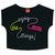 Blusa cropped menina preta Kyly - comprar online