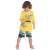 Conjunto menino enjoy amarelo vibrante Kyly