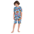 Pijama menino azul quadrinhos Kyly
