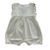 Macacão curto bebê branco menina Milon - comprar online