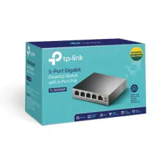 SWITCH TP-LINK SG1005P | 5 PUERTOS | POE 4 PUERTOS 56W TOTAL