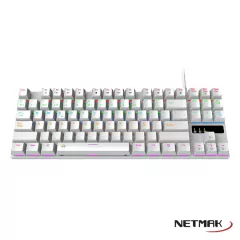 TECLADO MECANICO GAMER NETMAK NM-SKILL BLANCO - comprar online