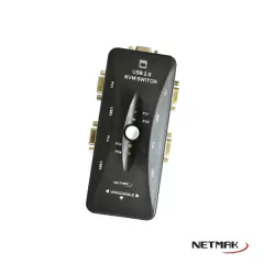 SWITCH KVM 4 PUERTOS USB VGA NM-KVM4