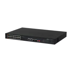 SWITCH DAHUA 16 PUERTOS DH-PFS3218-16ET-135 | 18 PUERTOS ETHERNET + 2 SFP | 16 10/100 + 2 1000 UPLIN