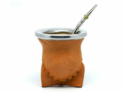 Mate De Cuero Vaqueta Interior De Calabaza