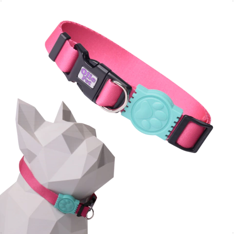 Coleira para Cães Pink - Detalhes Tiffany - comprar online