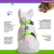 Imagem do Peitoral H para Cães Verde Neon - Detalhes Azul