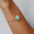 Pulseira Cristal Amazonita Ouro 18k