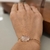 Pulseira Cristal Quartzo Rosa Ouro 18k