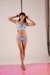 Top triangular azul y blanco - comprar en línea