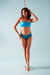 Top strapless mojado azul - comprar en línea