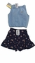 Conjunto Feminino Infantil Regata e Shorts Saia - Trick Nick