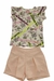 Conjunto Feminino Infantil Blusa Coton e Short Malha - Quimby