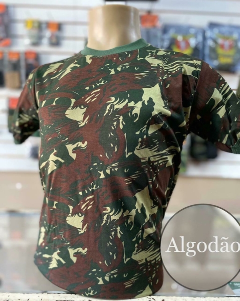 Camiseta Camuflada Algodão