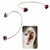 Brinco Ear Cuff Coração Vermelho Folheado A Prata Antialérgico