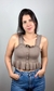 Cropped Marrom Tricot Canelado - comprar online