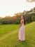 Imagem do Vestido Longo Evasê Rosa Bebe