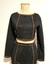 Conjunto Cropped e Saia Camurça Preto - Nosso Cabide