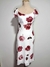 Vestido Midi Branco Estampa Rosas - comprar online