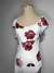 Vestido Midi Branco Estampa Rosas - Nosso Cabide