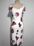Vestido Midi Branco Estampa Rosas na internet