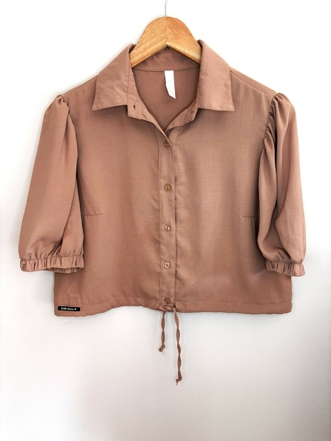 Cropped Botões K2B Marrom - comprar online