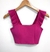 Cropped Rosa Alça Babado - comprar online