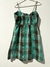 Vestido Xadrez Verde e Marrom - comprar online