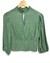 Blusa Linho Verde Manga 3/4 - comprar online