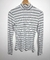 Blusa Branca Canelada Manga Longa Listras - comprar online