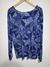 Blusa Manga Longa Azul Estampada - comprar online