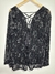 Blusa Manga Longa Preta Renda - comprar online