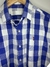 Camisa Sergio K Manga Longa Xadrez Azul na internet