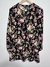 Vestido Preto Florido Khelf Manga Longa
