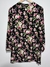 Vestido Preto Florido Khelf Manga Longa - comprar online