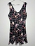 Vestido Preto Florido & Quadriculado