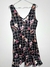 Vestido Preto Florido & Quadriculado - comprar online