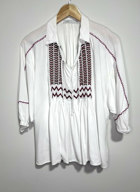 Bata Branca Manga 3/4