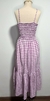 Vestido Midi Franzido Xadrez Rosa - comprar online