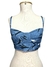 Top Cropped Azul Estampado - comprar online
