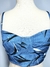 Top Cropped Azul Estampado - Nosso Cabide