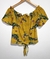 Cropped Tomara que Caia Mostrarda Florido - Nosso Cabide