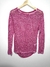 Blusa Tricot Vazado Rosa e Branco