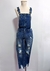 Macacão Jeans Hollister Destroyed
