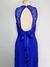 Vestido Longo Azul Royal e Renda - Nosso Cabide
