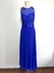Vestido Longo Azul Royal e Renda
