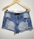 Shorts Jeans Cintura Alta Destroyed